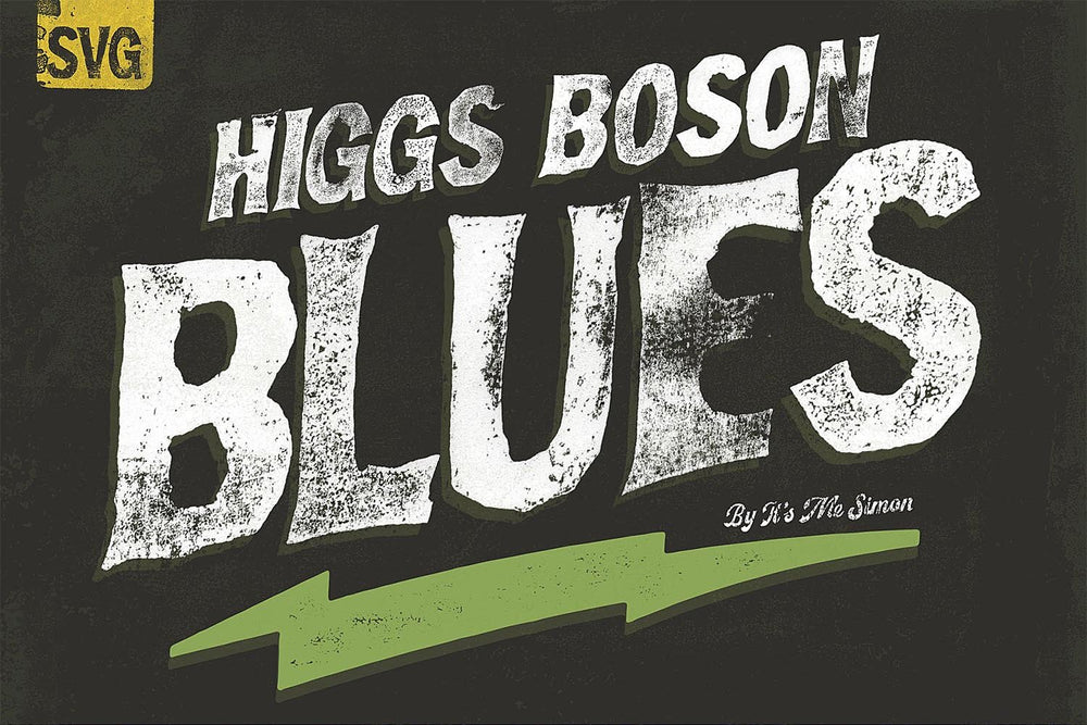 Higgs Boson Blues font a wood type style typeface
