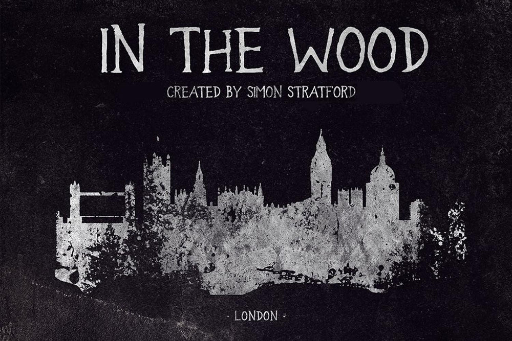 In the wood font an old handmade grungy typeface