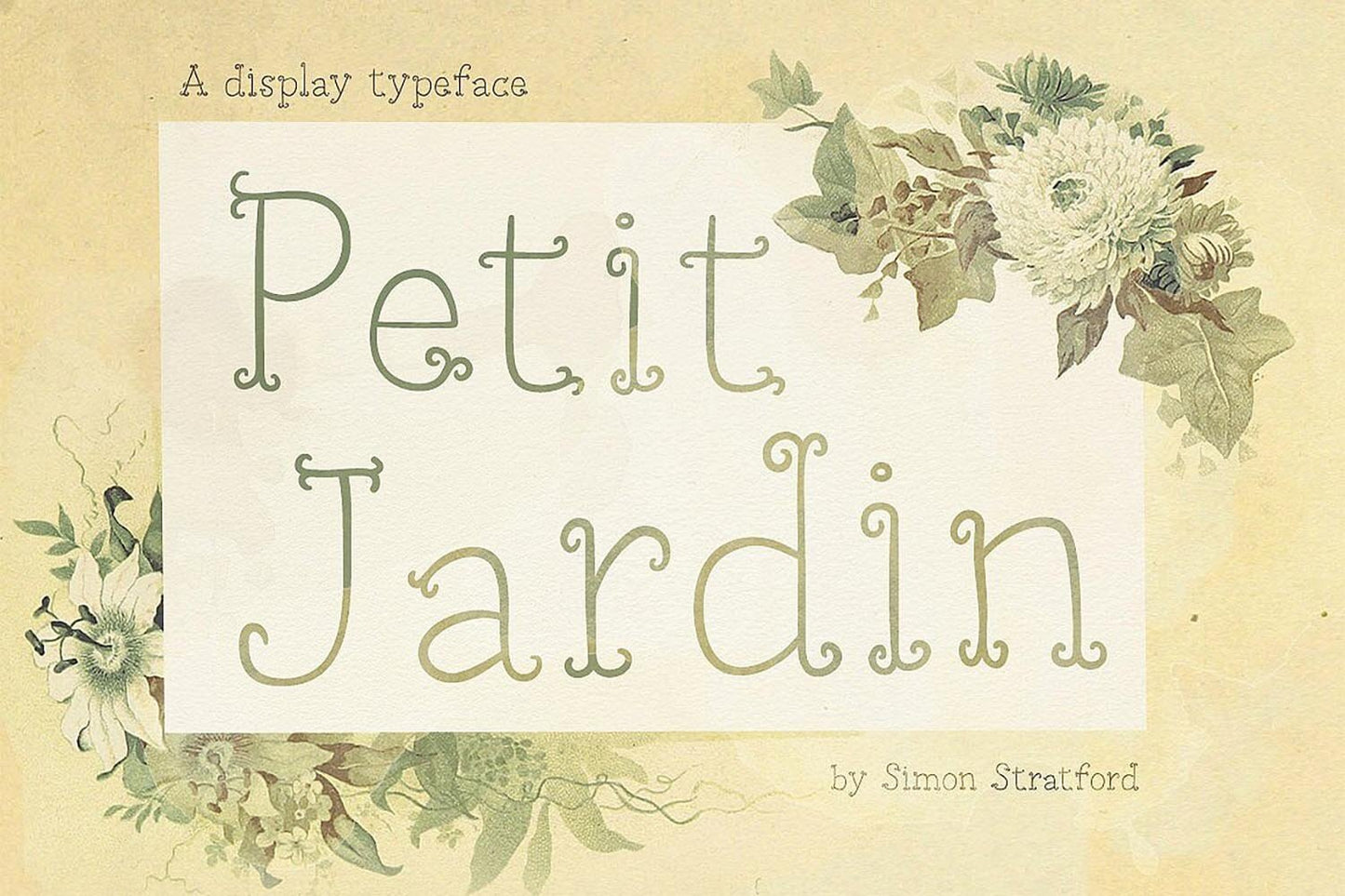 Petit Jardin example for French inspired boutique typography