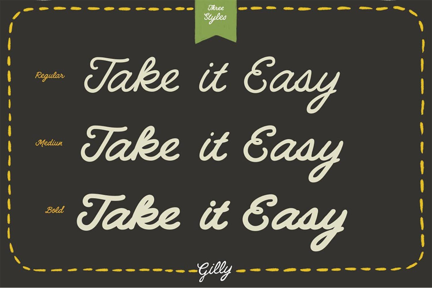 Gilly handmade script font created in Procreate