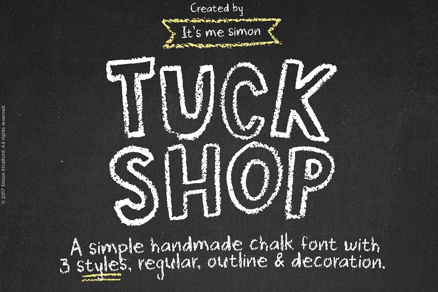 Tuck Shop handmade chalkboard typeface