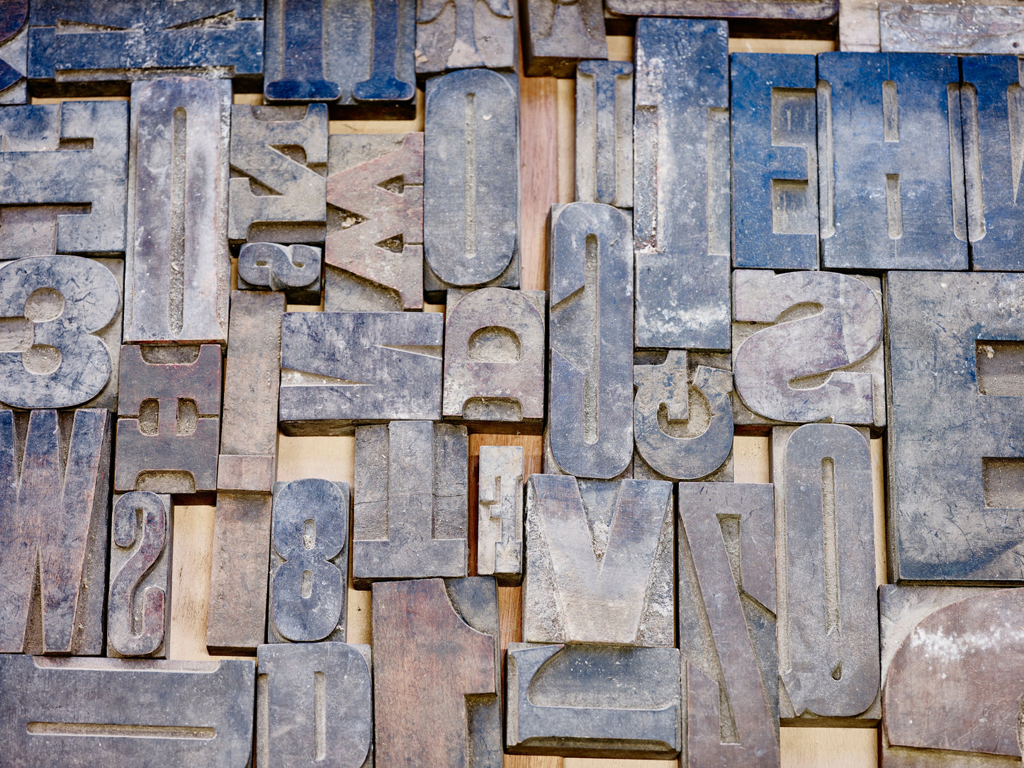 Letterpress texture created in Photoshop with realistic ink detail