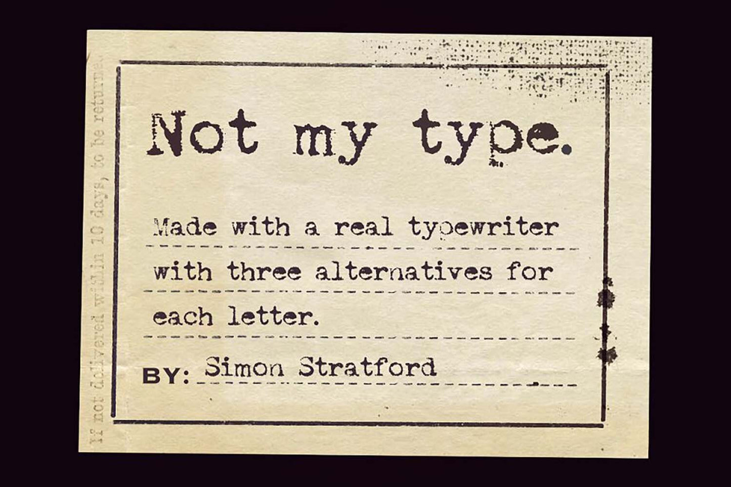 Not My Type authentic typewriter font