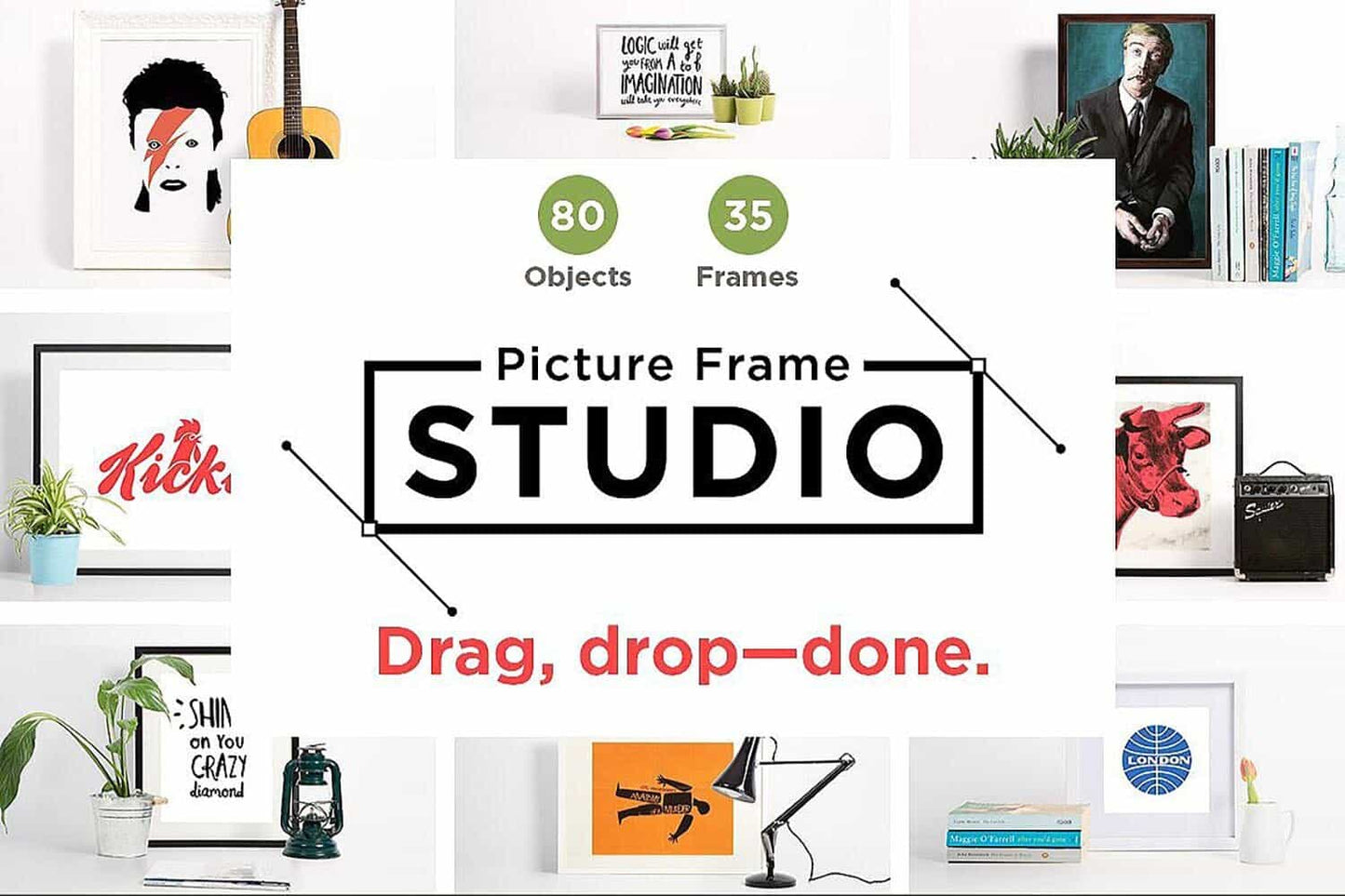 Picture Frame Studio example for art print mockup scene creator
