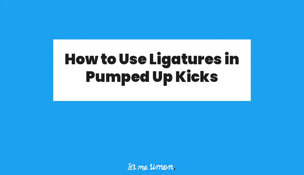 How to Use Ligatures in Pumped Up Kicks — Simon Stratford’s blue-and-white blog banner.