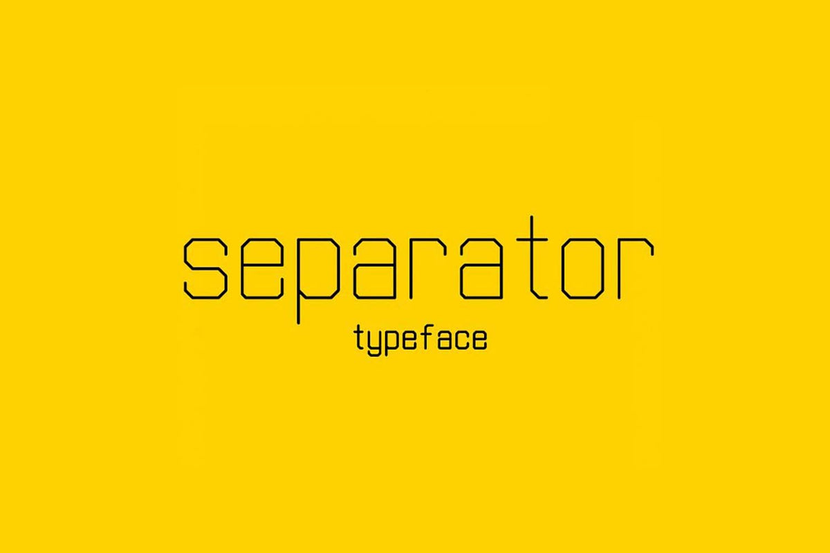 Separator example for science fiction poster typography