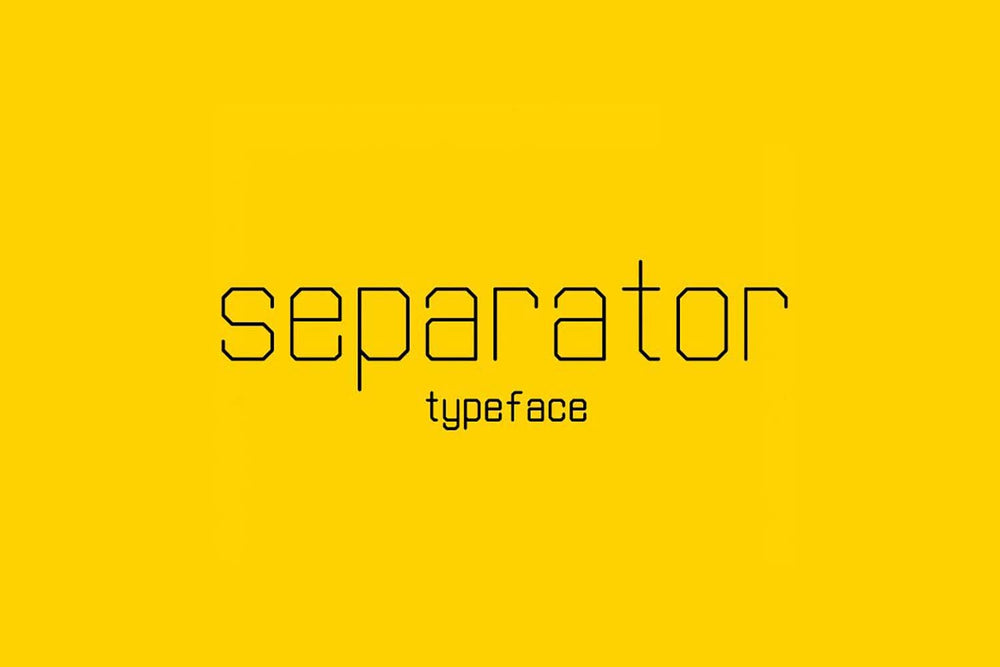 Separator font design with free download