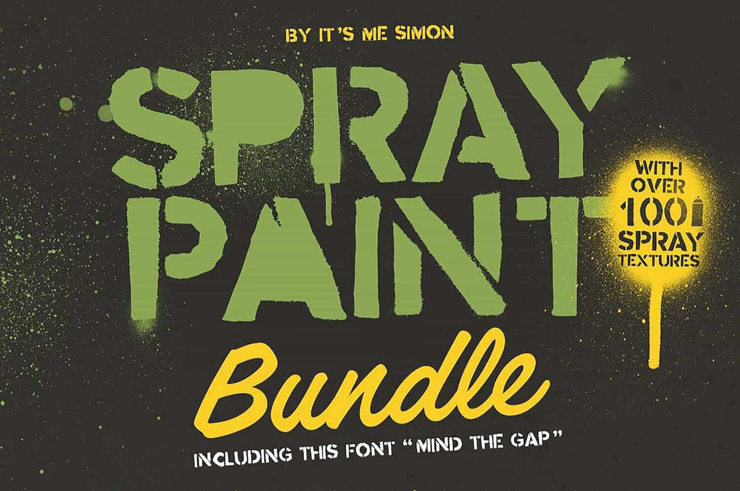 Spray Paint Bundle example for spray paint graphics Photoshop