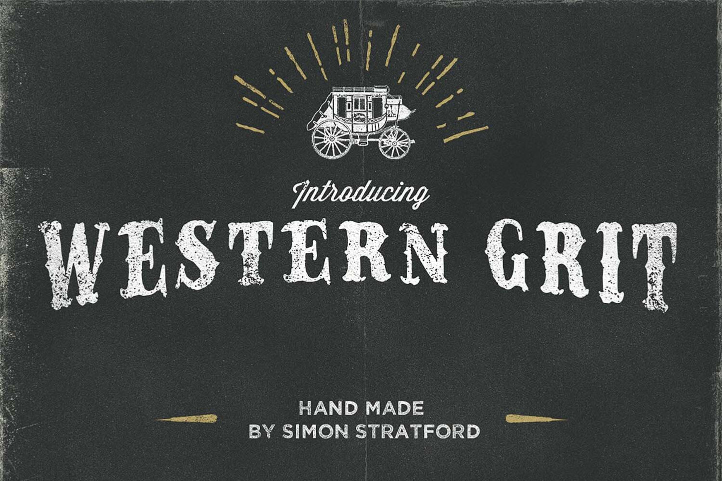 Western Grit distressed display font used in modern Western typography