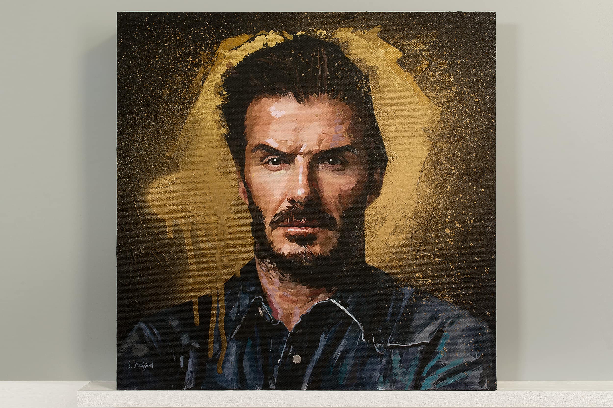 David Beckham Painting Simon Stratford