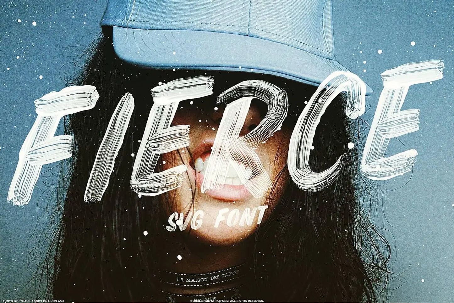 Fierce SVG font handmade brush lettering