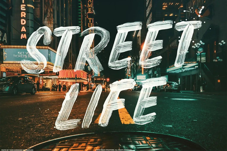 Fierce handmade brush lettering highlighting full-colour brush marks