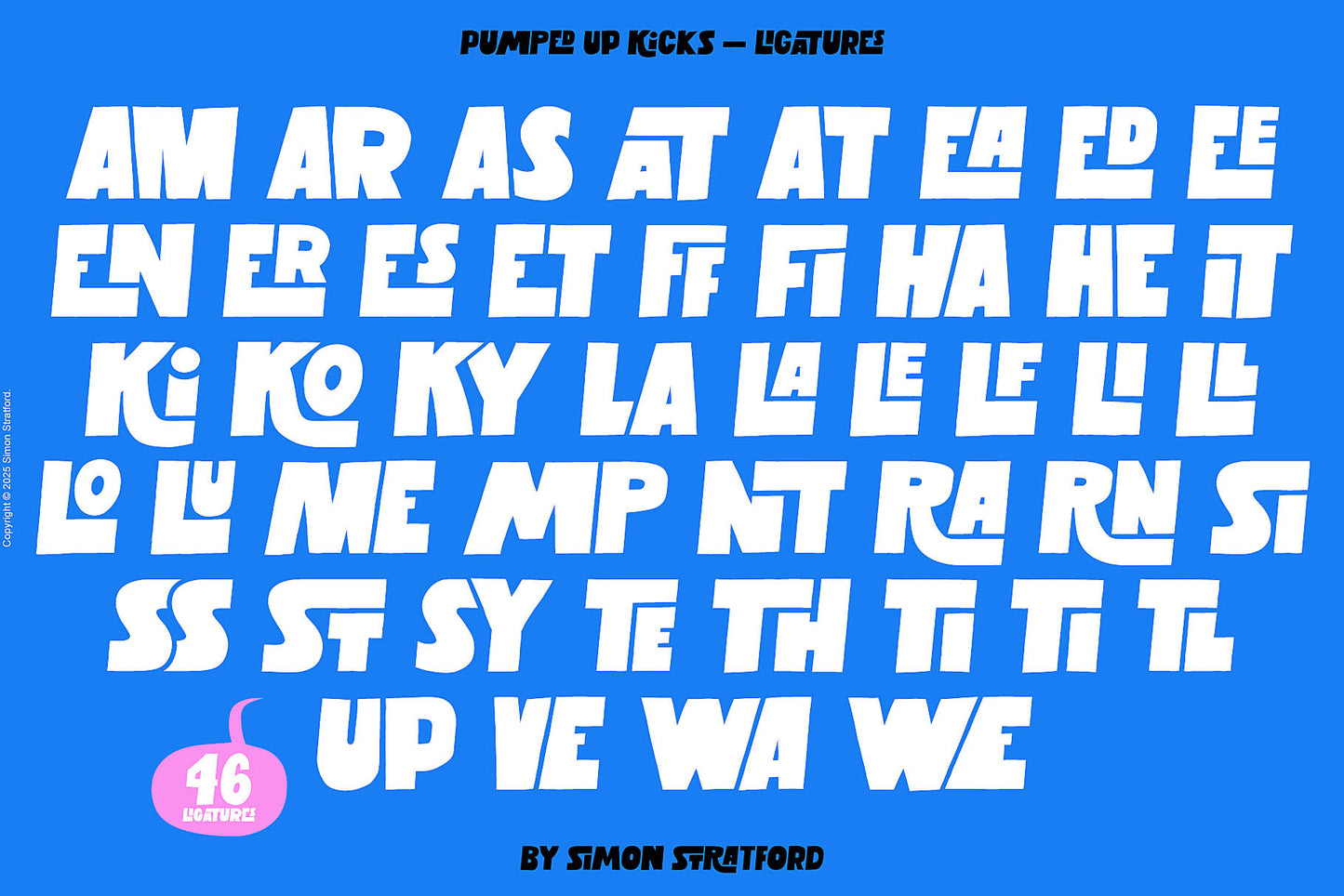 Pumped Up Kicks font OpenType features