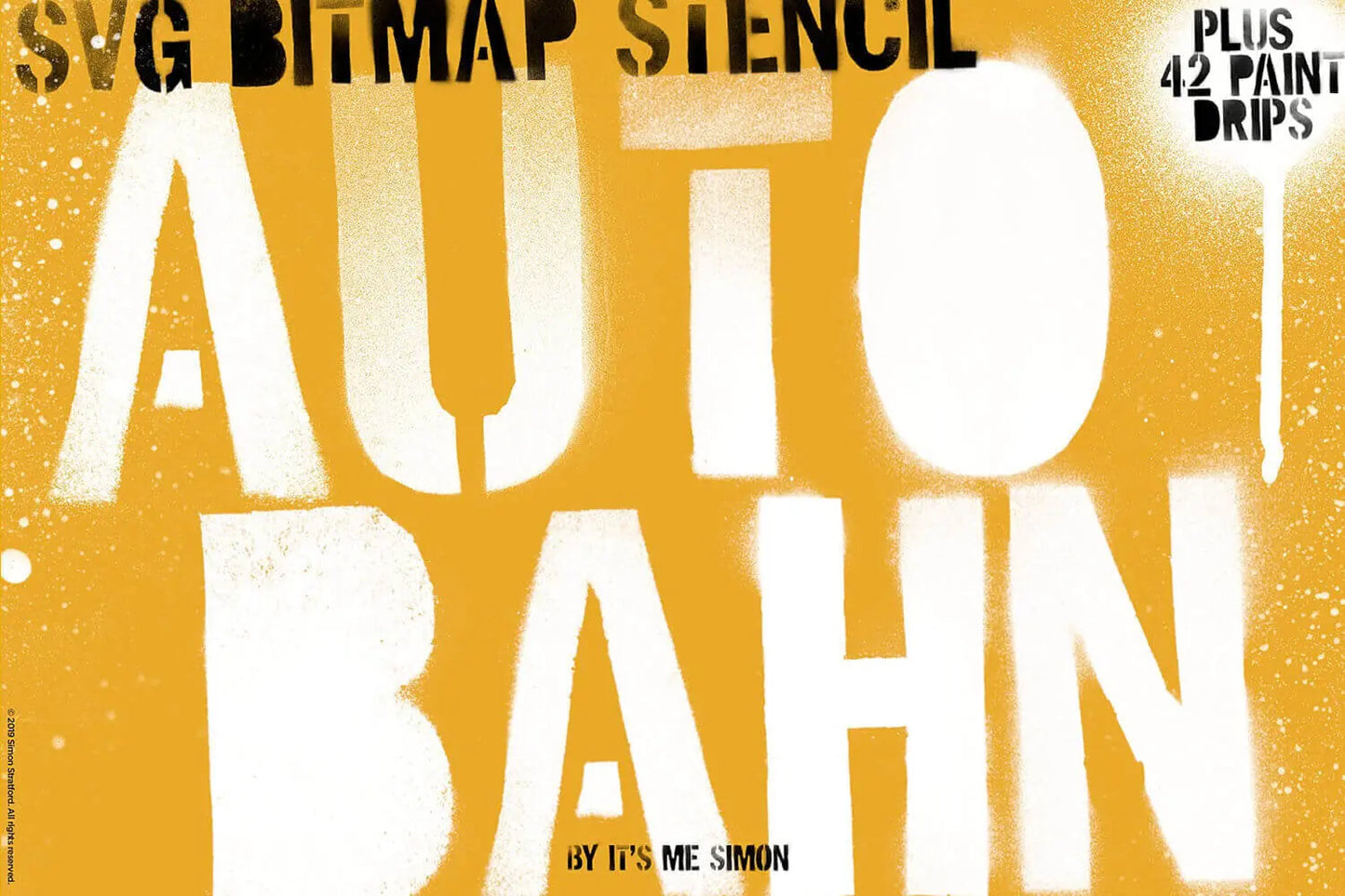 Autobahn stencil font by Simon Stratford 