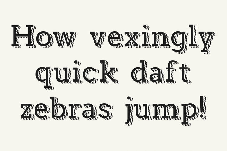Airbag typeface specimen reading How vexingly quick daft zebras jump