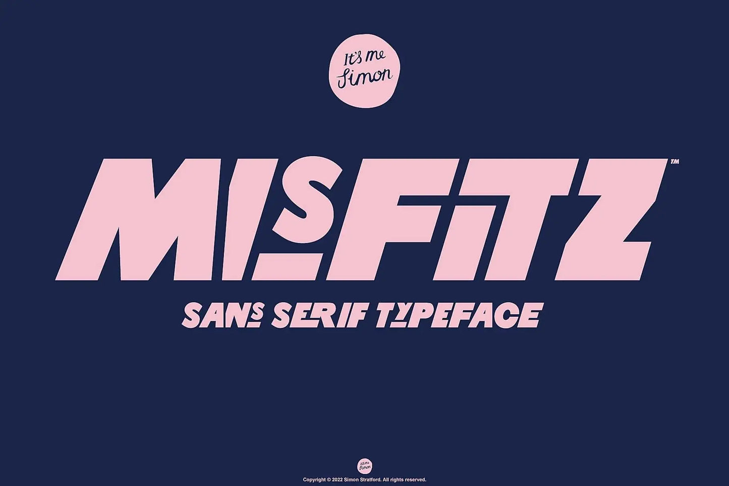 Misfitz font by Simon Stratford
