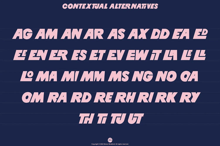 Misfitz bold letterforms highlighting bold modern lettering