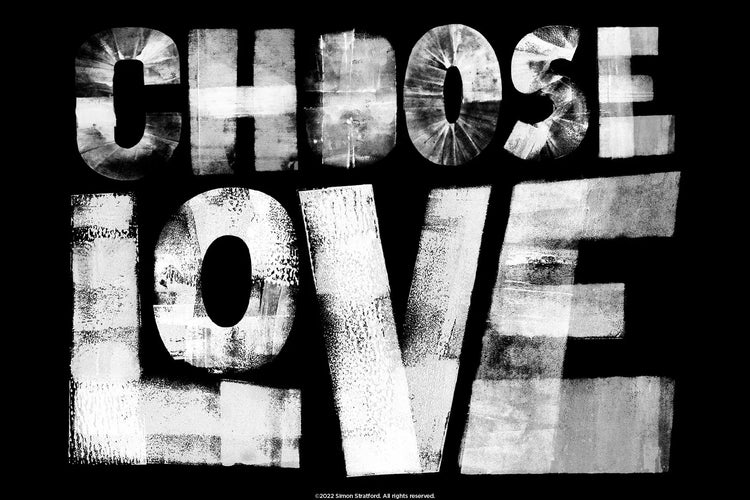 Choose Love punk ink OpenType SVG font by Simon Stratford