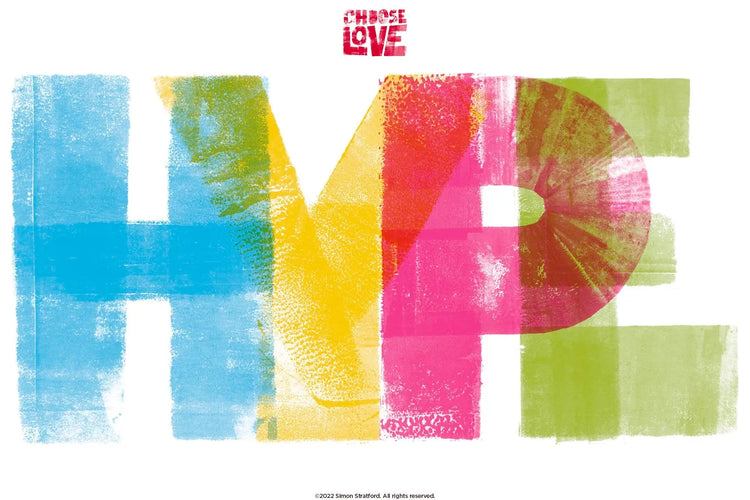 Choose Love character preview highlighting distressed handmade printing