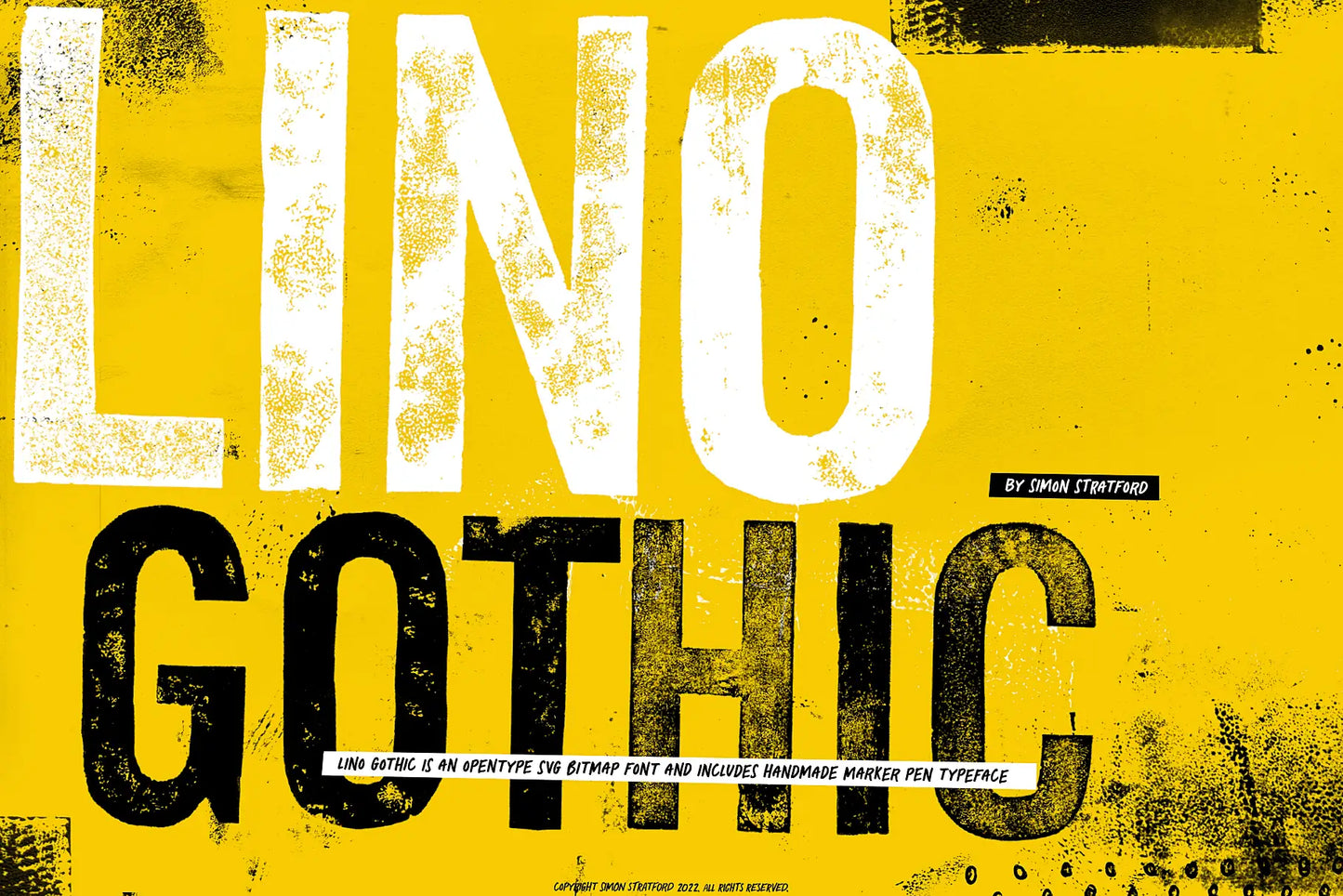 Lino Gothic font by Simon Stratford