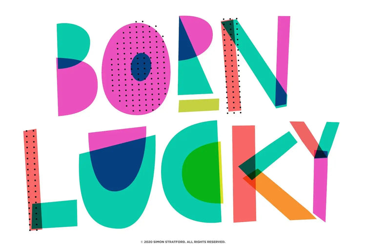 Miss Kooky lettering detail showing OpenType SVG vector colour