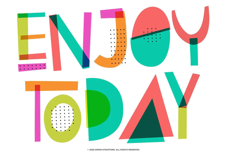 Miss Kooky letterform sample highlighting colourful cut-paper shapes