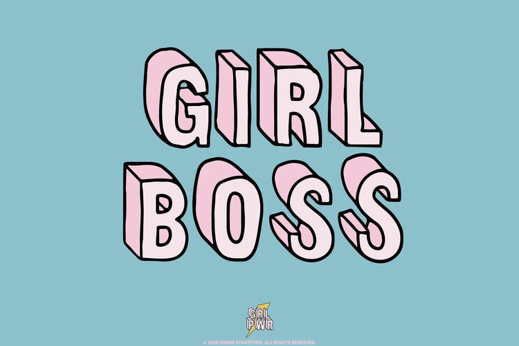 GRL PWR OpenType features highlighting pink colour with a black outline