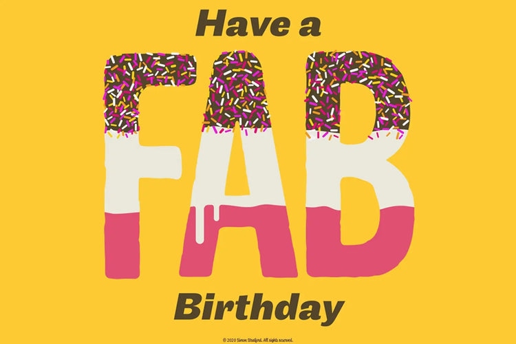 Fab Lolly display text sample highlighting two decorative font versions