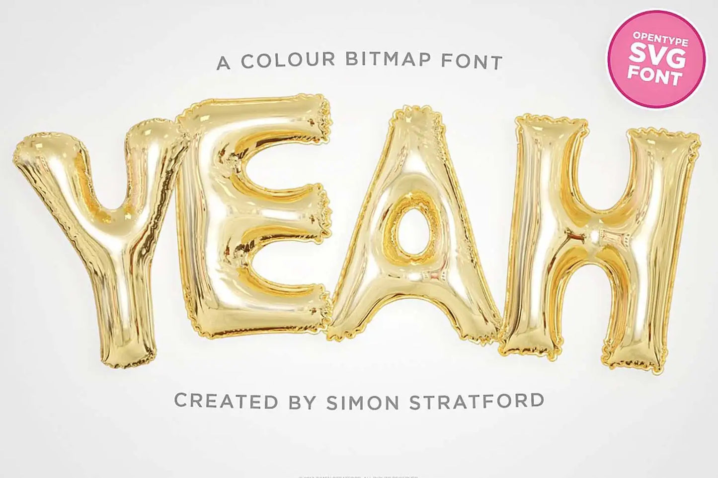 Yeah SVG font colour lettering