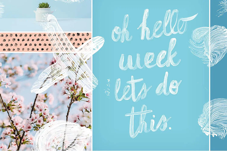 Hello Monday type specimen featuring stylistic alternatives