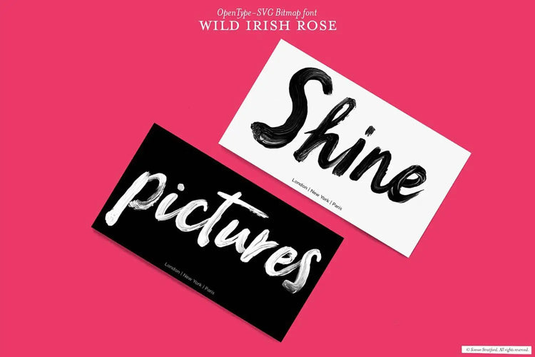 Wild Irish Rose display text sample highlighting expressive branding typography