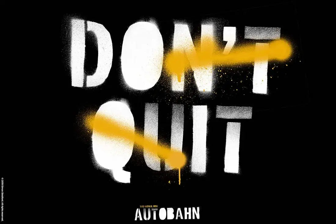 Autobahn stencil font