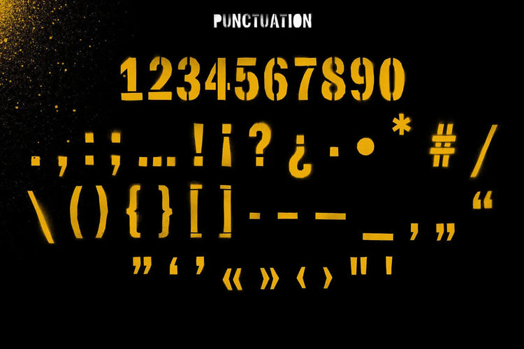 Autobahn numerals and punctuation highlighting OpenType SVG bitmap detail