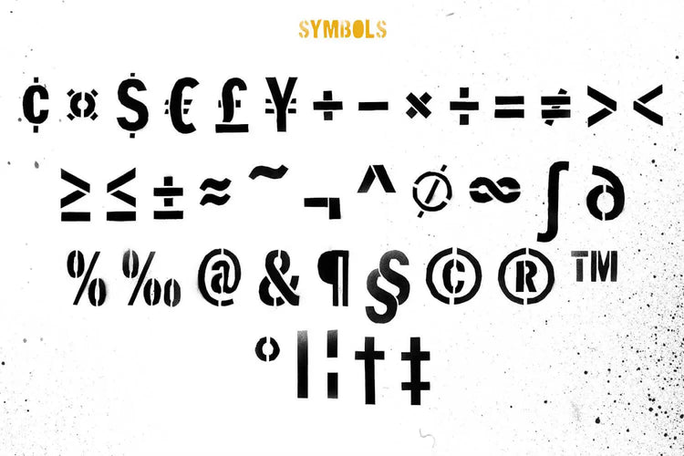 Autobahn letterform sample highlighting real spray-paint texture