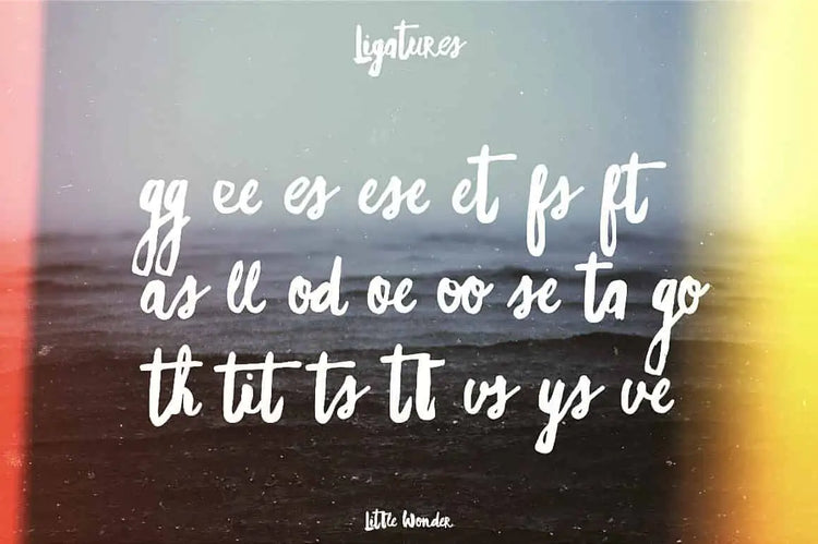 Little Wonder glyph preview featuring natural script movement