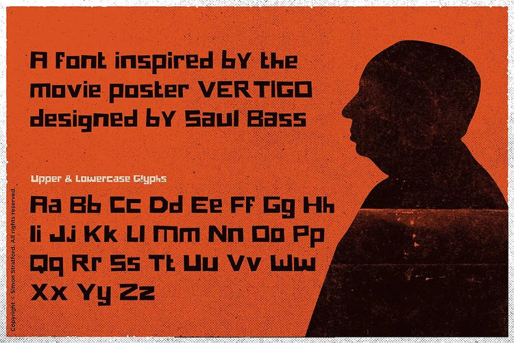 Hitchcut character preview highlighting three alternatives per letter
