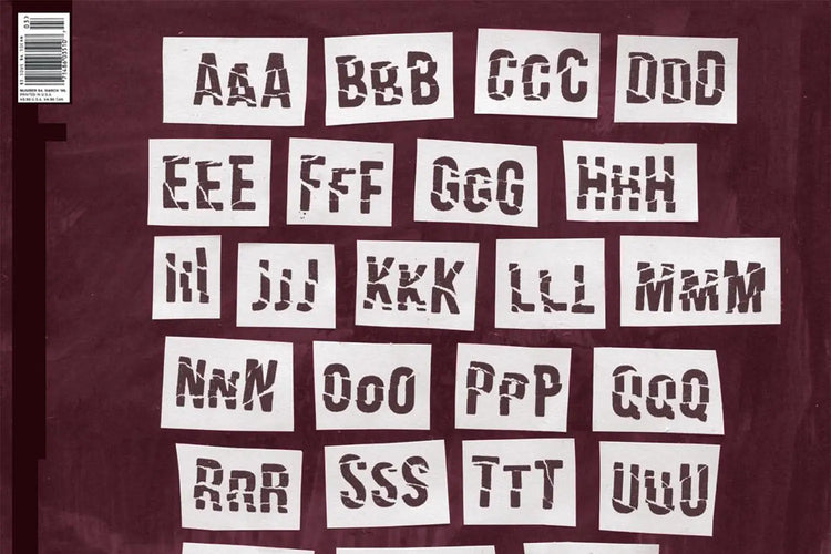 Fake Empire glyph preview featuring dirty punk texture