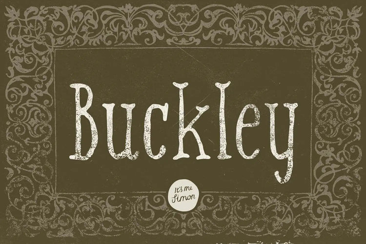 Buckley vintage Americana display serif font specimen