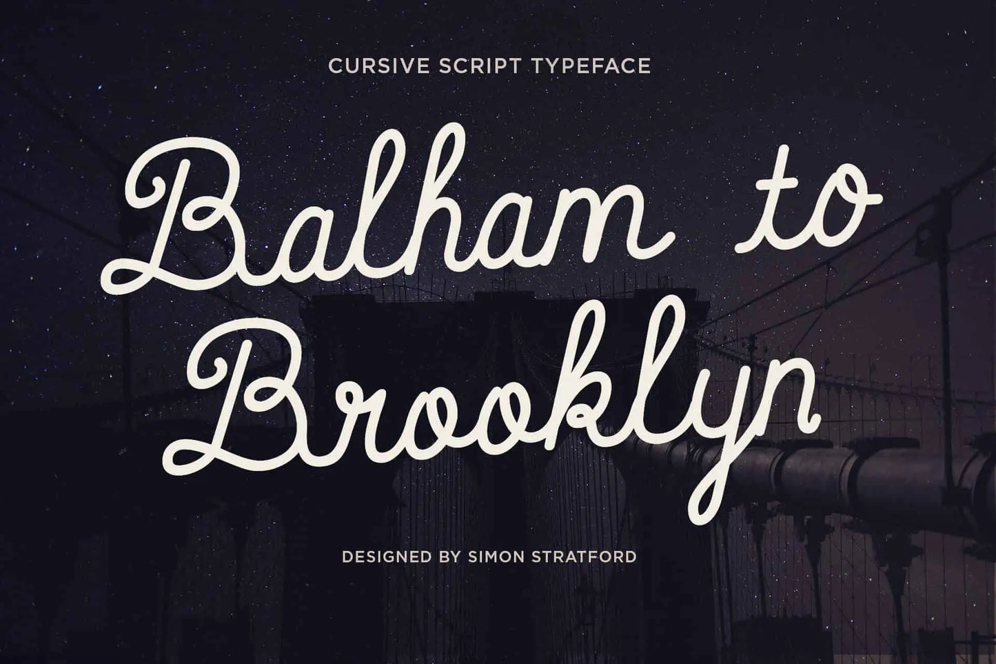 Balham to Brooklyn font by Simon Stratford