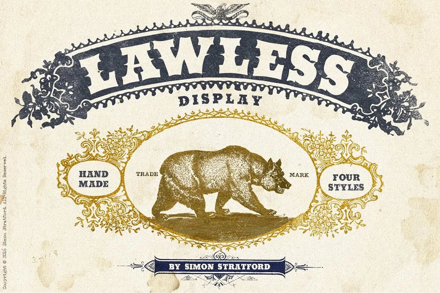 Lawless font by Simon Stratford