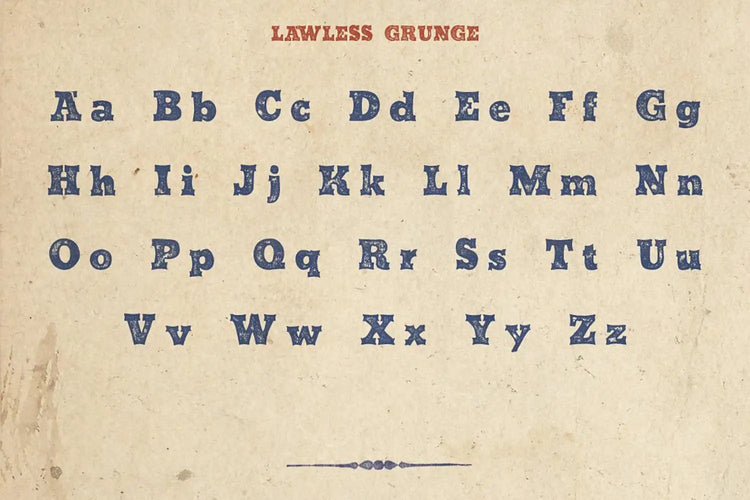 Lawless headline lettering showing 19th-century wood-type influence