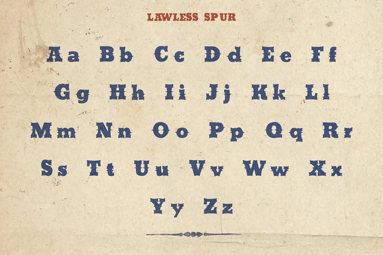 Lawless typographic composition highlighting layered slab serif styles