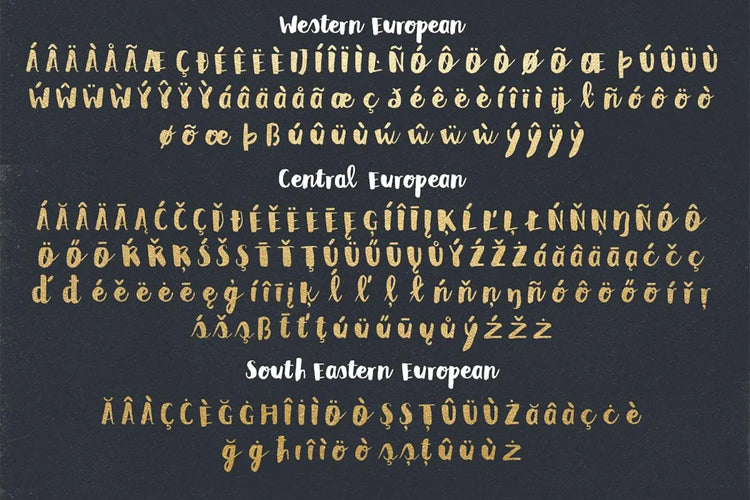 Moorgate display text sample highlighting personal handmade character