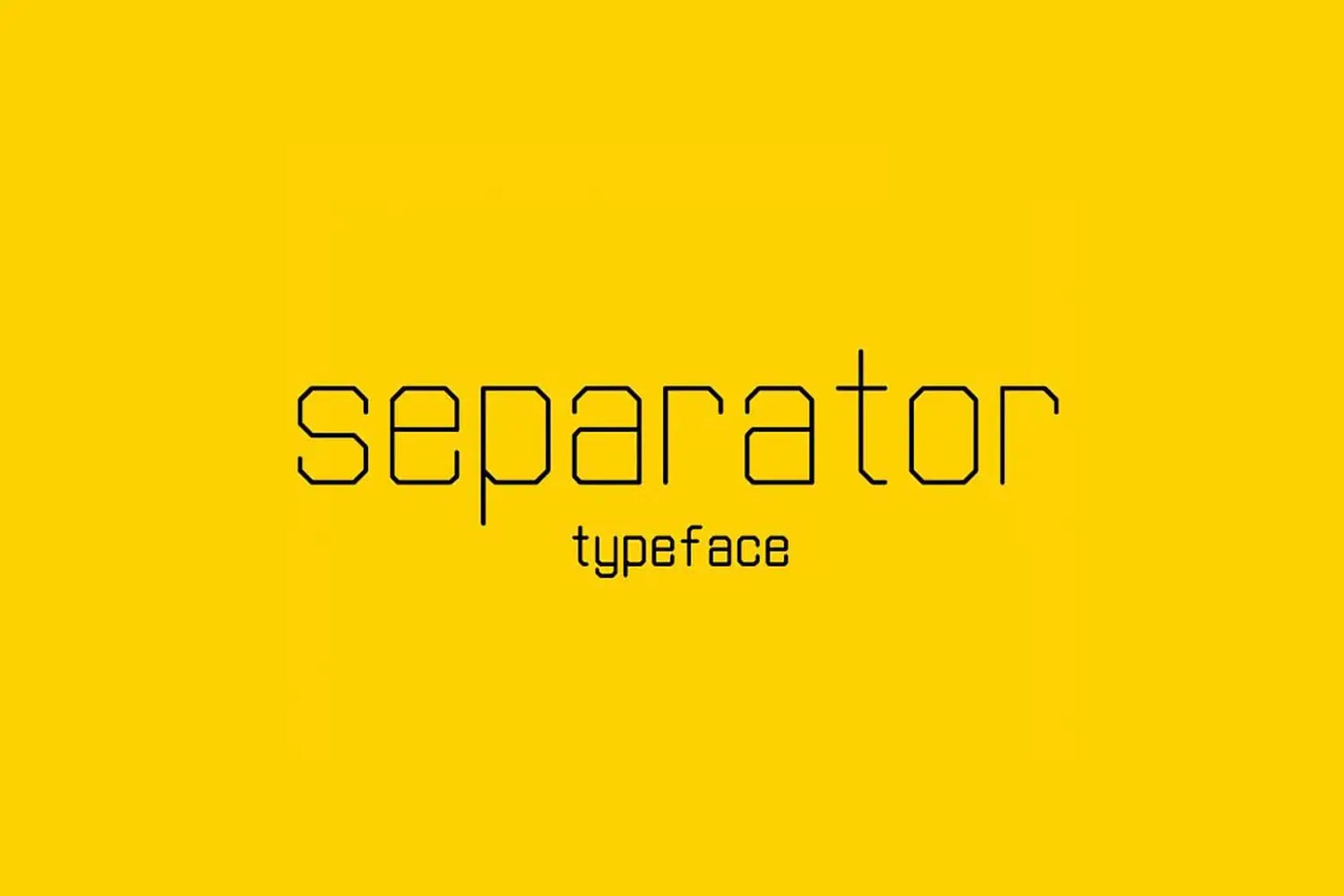 Separator font by Simon Stratford