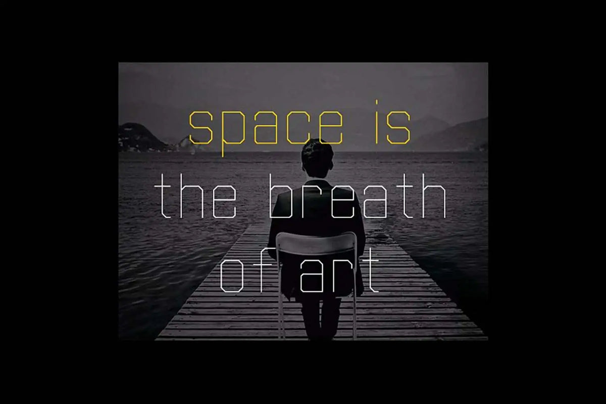 Separator typography sample featuring futuristic cinematic influence