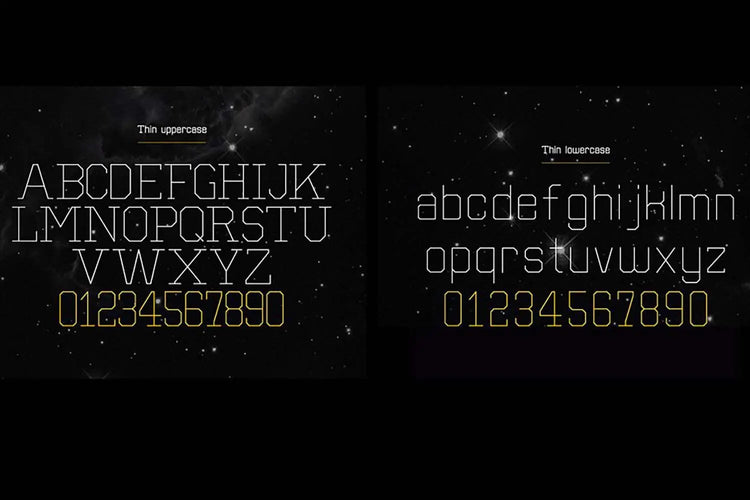 Separator character preview highlighting curve-free letterforms