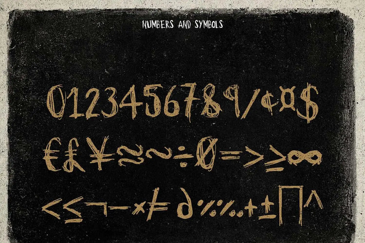 Thirsty Dog lettering detail showing rugged grunge texture