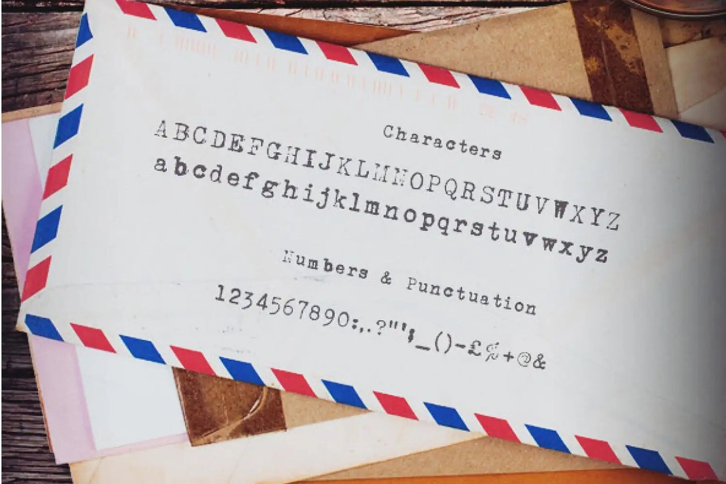 Type old writer font design example 2