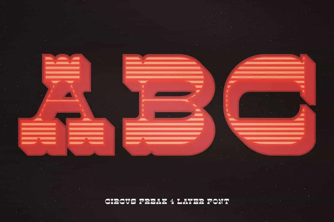 Circus Freak font design example 2