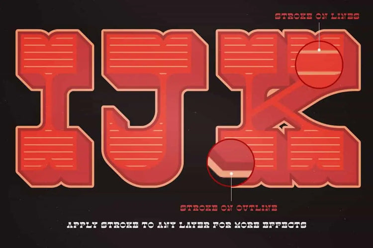 Circus Freak lettering detail showing letterpress-inspired texture